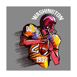 washington dc football 1932 svg, sport svg, washington dc svg, washington dc football, football player svg, american foo