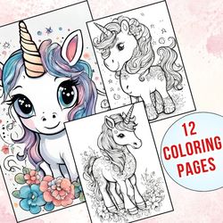 neigh say boredom! gallop into creative fun with baby unicorn coloring pages!