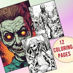 spooky fun for everyone! creepy & cute horror coloring pages for all ages