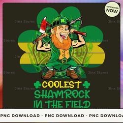 png digital design - coolest shamrock in the field  png download, png file, printable png, instant download