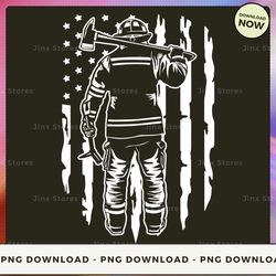 png digital design - firefighter flag us  png download, png file, printable png, instant download