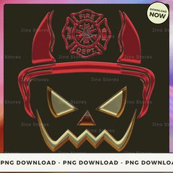 png digital design - limited - halloween firefighter - sd-btee-22-hn-41  png download, png file, printable png, instant