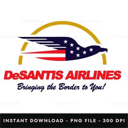 desantis airlines 3 - patriot american, republican digital png file, instant download, png download