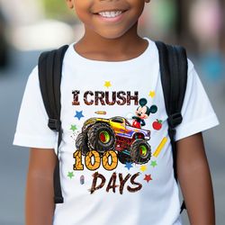 i crush 100 days png, monster truck 100 days of school png, mouse and friend png, back to school png, magical kingdom, 1