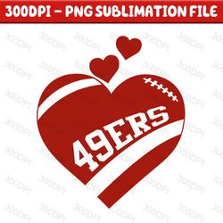 san francisco football heart png, san francisco football png, san francisco png, football png, football fan fifts