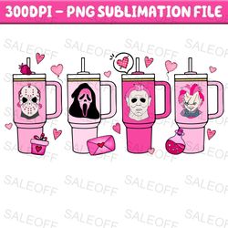 stanley cup horror valentine png, horror valentine svg, be my valentine png, killer character movie love png