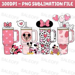 stanley cup mickey and minnie tumbler valentine png, obsessive cup disorder valentines day png, love valentine png