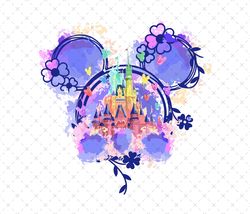 mouse ears watercolor, magic castle watercolor, family vacations png, happiest place on earth png, digital print, shirt