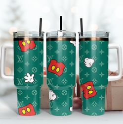 lv mickey hand 40oz tumbler wrap, fashion tumbler, logo tumbler wrap