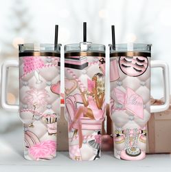 barbie girl wrap 40oz tumbler wrap, fashion tumbler, logo tumbler wrap