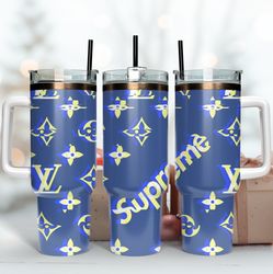 holographic supreme tumbler wrap, fashion tumbler, logo tumbler wrap