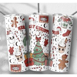 retro christmas , 20oz skinny tumbler, tumbler with lid and straw,perfect gift