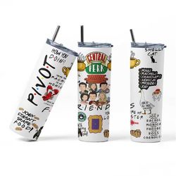 friends ,personalized, 20oz skinny tumbler, tumbler with lid and straw,perfect gift