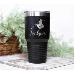 personalized tattoo artist tumbler, laser engraved, tattoo tumbler, tattoo artist gift, personalized gift, gifts for her