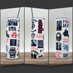 sons of anarchy 20 oz stainless steel skinny tumbler