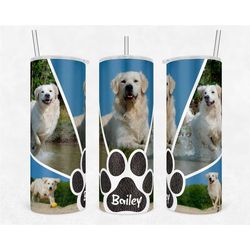 personalised photo pet & dog tumbler,  gift tumbler, 20 oz skinny tumbler, love pet gift, dog, pet