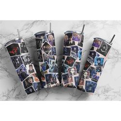 wednesday 20 oz sublimination tumbler, skinny tumbler, nevermore tumbler, wednesday photo collage  sublimation tumbler t