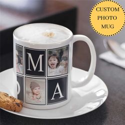 custom photo mug for grandma for mother's day gift from grandkids with personalized photos, christmas gift for grandma f