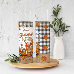 fall gnome tumbler with name, bridal shower gift, birthday, thanksgiving gift for her, autumn travel mug, bridesmaid pro