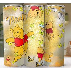 pooh tumbler 20 oz christmas gift bear. hot and cold drinks