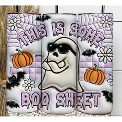 this is some boo sheet 20 oz tumbler fall halloween stainless steel