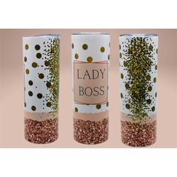 lady boss tumbler, tumbler 20 oz skinny 'lady boss', tumbler for her, includes straw, gift for her, boss lady cup