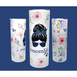 mom life tumbler, floral mom life tumbler for mom, mom cup, ready to ship, 20oz skinny tumbler