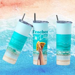 tumbler for a teacher, end of year teachers gift, teacher off duty, teacher gift, 20oz skinny tumbler, wont sweat, insul