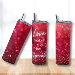 valentine's day tumbler, valentine gift for girlfriend, valentine's day gift for her, 20oz skinny stainless steel tumble