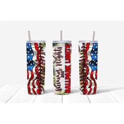 summer nights and baseball lights tumbler