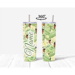 princess and the frog skinny tumbler, tiana gifts, disney tumbler, gift for disney princess lover, personalized kids tum