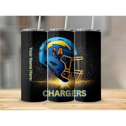 chargers tumbler 20oz tumbler with straw football tumbler cup football team cup football mom gift travel cup ai-generate