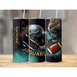 jaguars tumbler 20oz tumbler with straw football tumbler cup football team cup football mom gift travel cup ai-generated