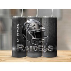 raiders tumbler 20oz tumbler with straw football tumbler cup football team cup football mom gift travel cup ai-generated