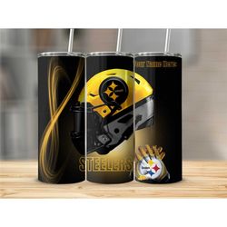 steelers nfl tumbler 20oz tumbler with straw football tumbler cup football team cup football mom gift travel cup ai-gene