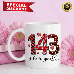 143 i love you valentines day mug, valentines day ideas, best valentines gifts for her