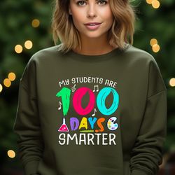 100 days of smarter sweatshirt,00 days of school shirt, back to school,100 days celebration shirt