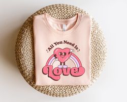 all you need is love, retro valentine day shirt,valentines day shirts,vintage valentine,retro love