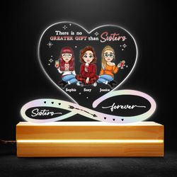 besties great gift heart shape personalized led night light, personalized gift, gift for lover