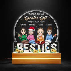 besties is great gift personalized led night light, personalized gift, gift for lover