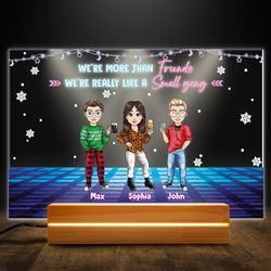 besties like a small gang personalized light led night light, personalized gift, gift for lover