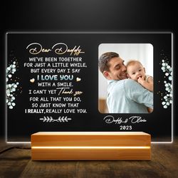 gift for new dads personalized led night light, personalized gift, gift for lover