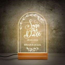 personalized gift wedding night light save the date, personalized gift, gift for lover