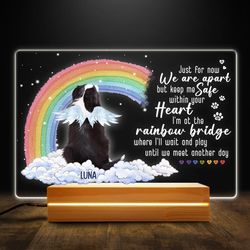 Rainbow Bridge Memorial Pet Personalized Led Night Light, Personalized Gift, Gift For Lover