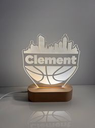 custom led basketball light, personalized bedroom decor sign, light up sign