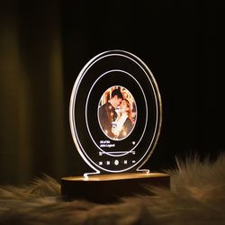 personalize gift with photo light, song plaque picture lamp, custom photo night light