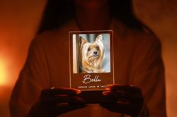 custom pet print night light, pet memory gift, dog memorial