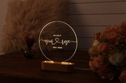 personalized night light, kids gift,  baby room decor