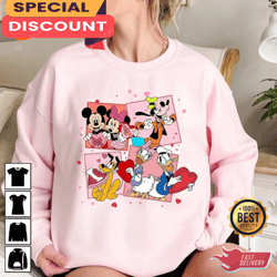 disney valentine womens valentines day sweatshirt, gift for her, gift for him, lover gift