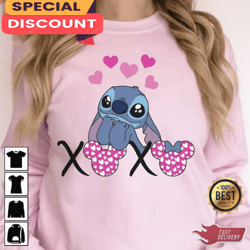 stitch funny valentines xoxo shirt, gift for her, gift for him, lover gift
